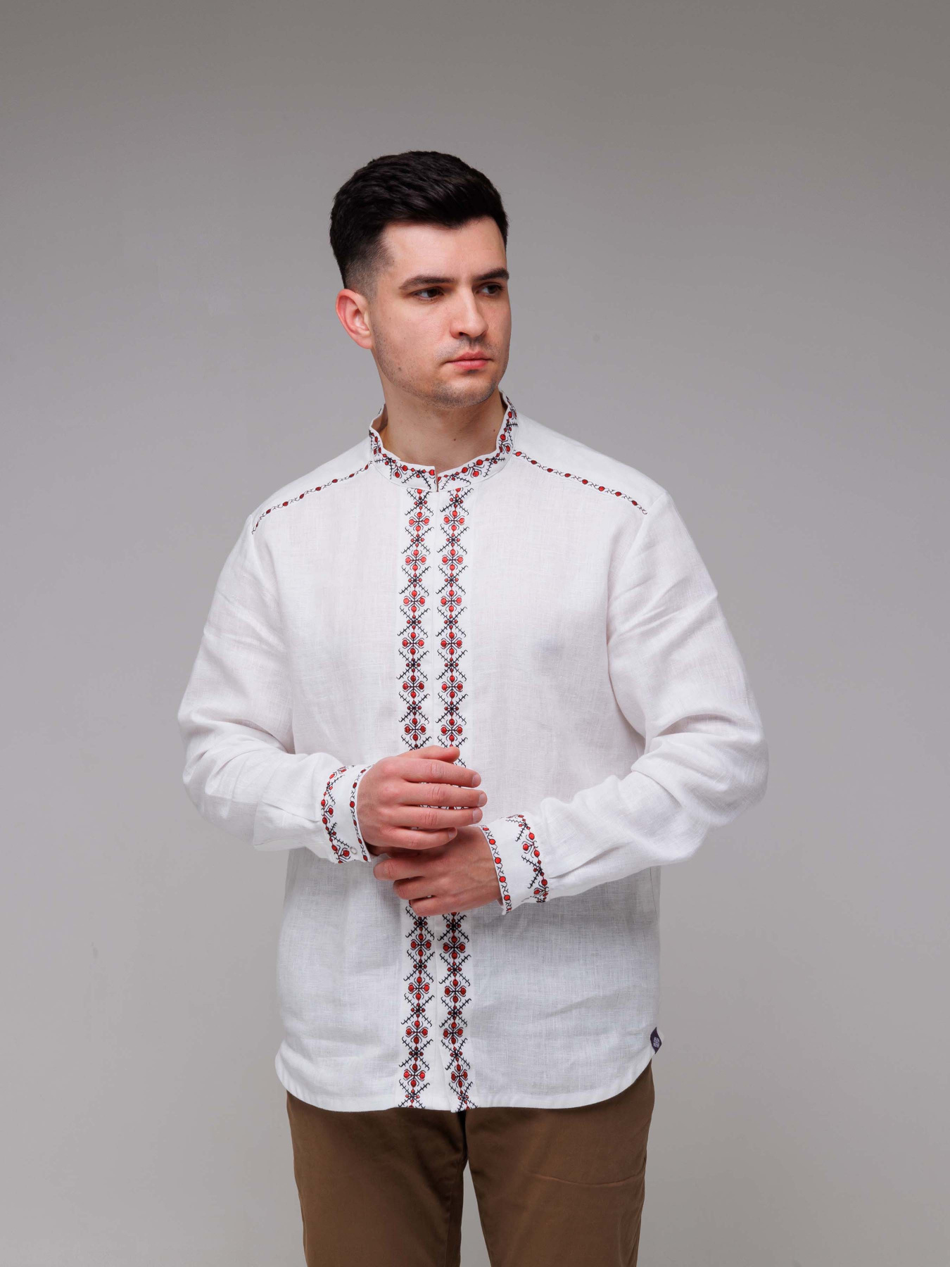 Вышитая рубашка Svarga модель SV-MS00589-1111-10001 Фото