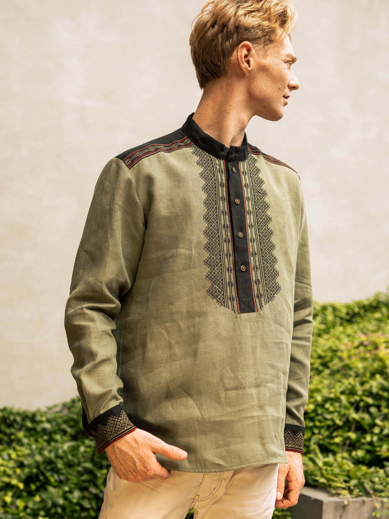 Вышитая рубашка Svarga модель SV-MS00577-1111-10005 Фото