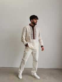 Вышитая рубашка Svarga модель SV-MS00576-1111-10017 Фото