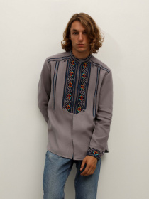 Вышитая рубашка Svarga модель SV-MS00581-1111-10016 Фото