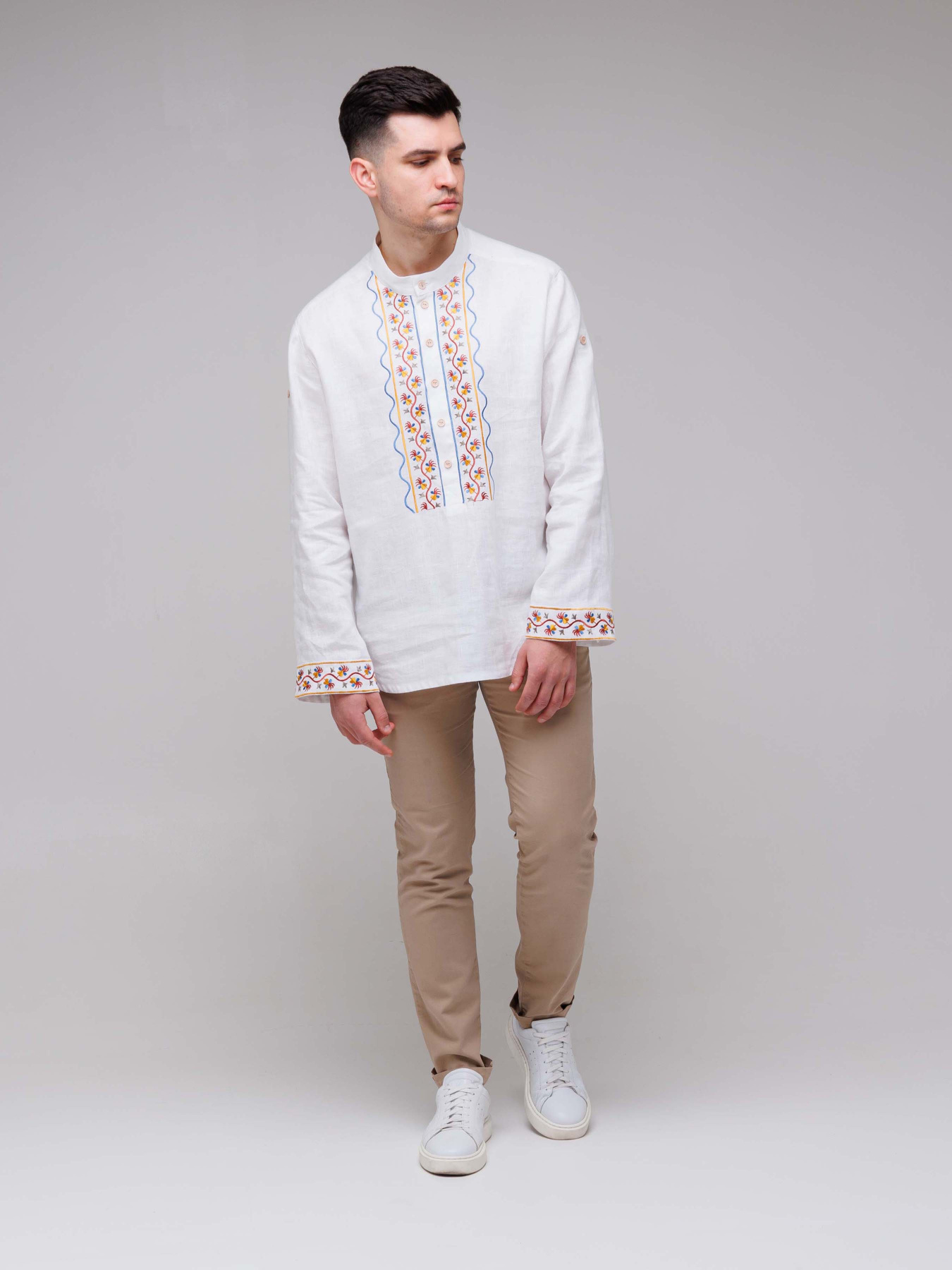 Вышитая рубашка Svarga модель SV-MS00588-1111-10001 Фото