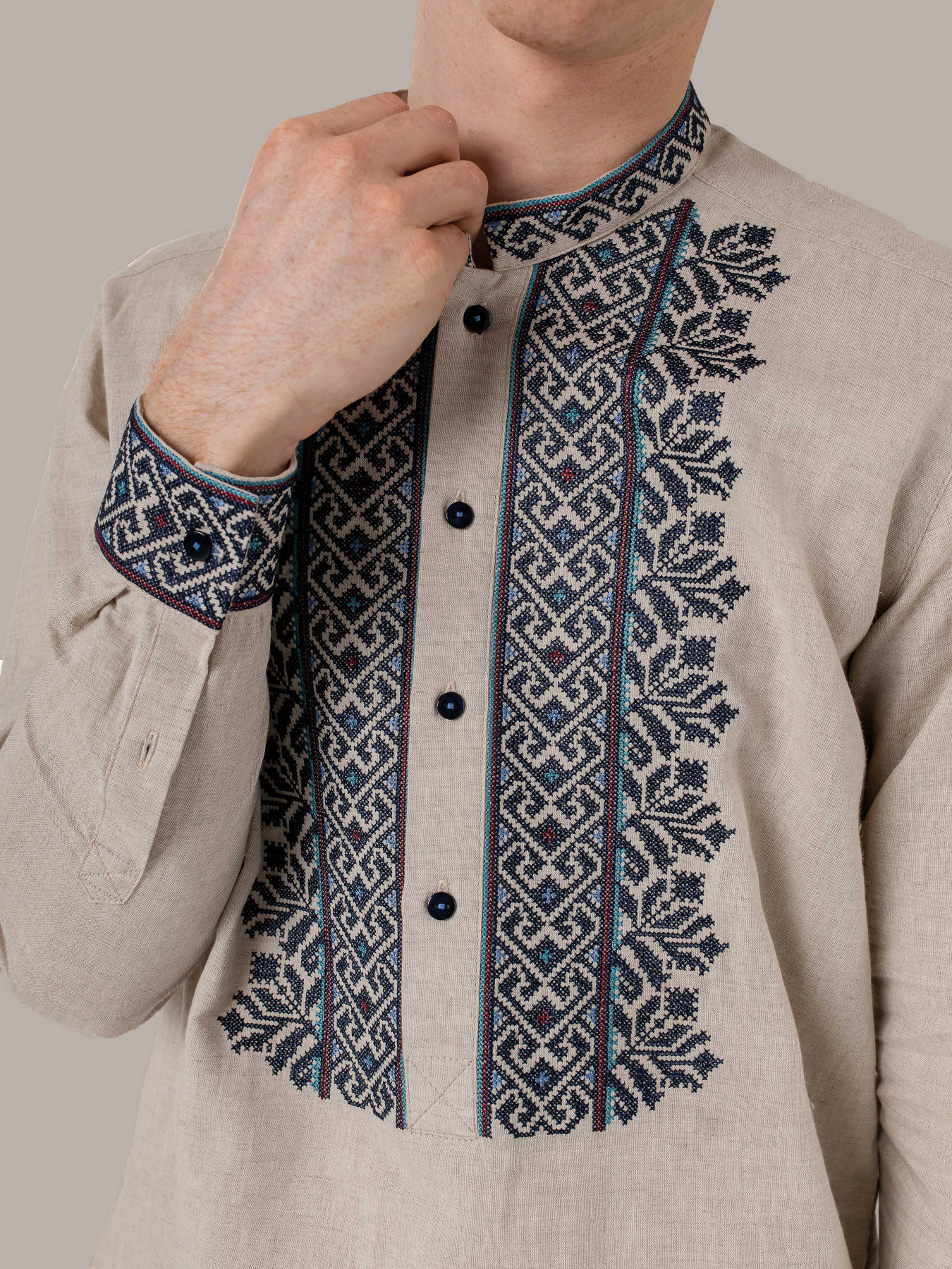 Вишита сорочка Svarga модель SV-MS00593-1175-10002 Фото