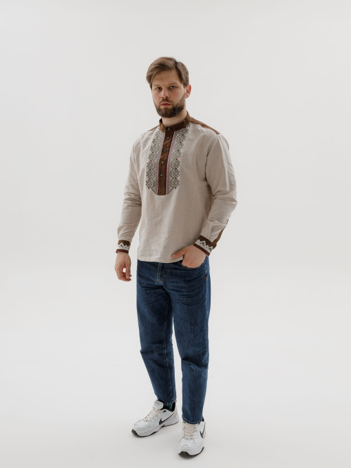 Вышитая рубашка Svarga модель SV-MS00596-1175-10002 Фото