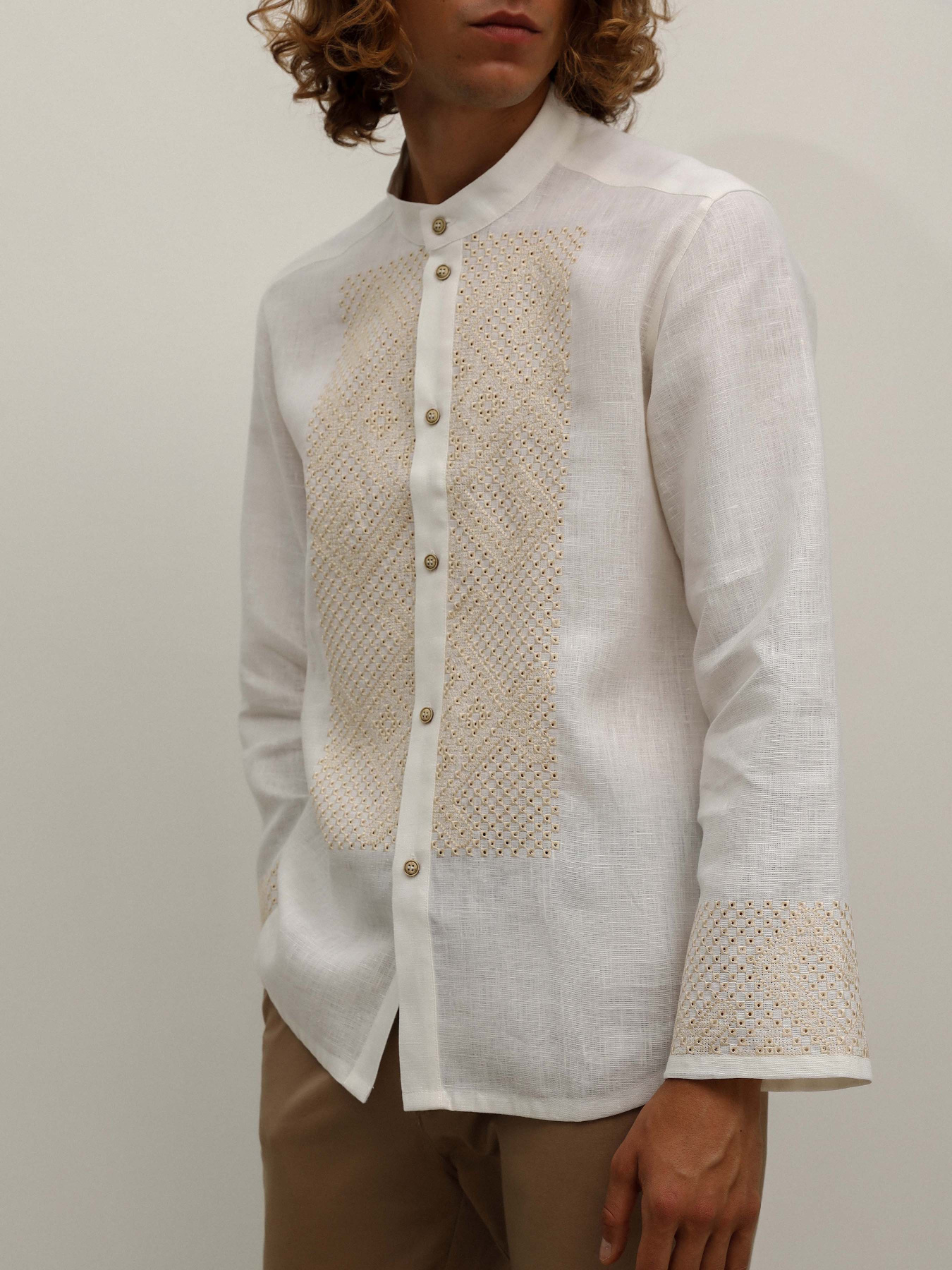 Вышитая рубашка Svarga модель SV-MS00622-1111-10001 Фото