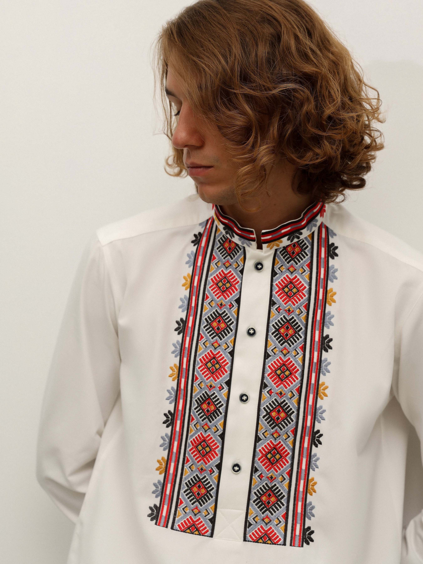 Вышитая рубашка Svarga модель SV-MS00635-1185-10001 Фото