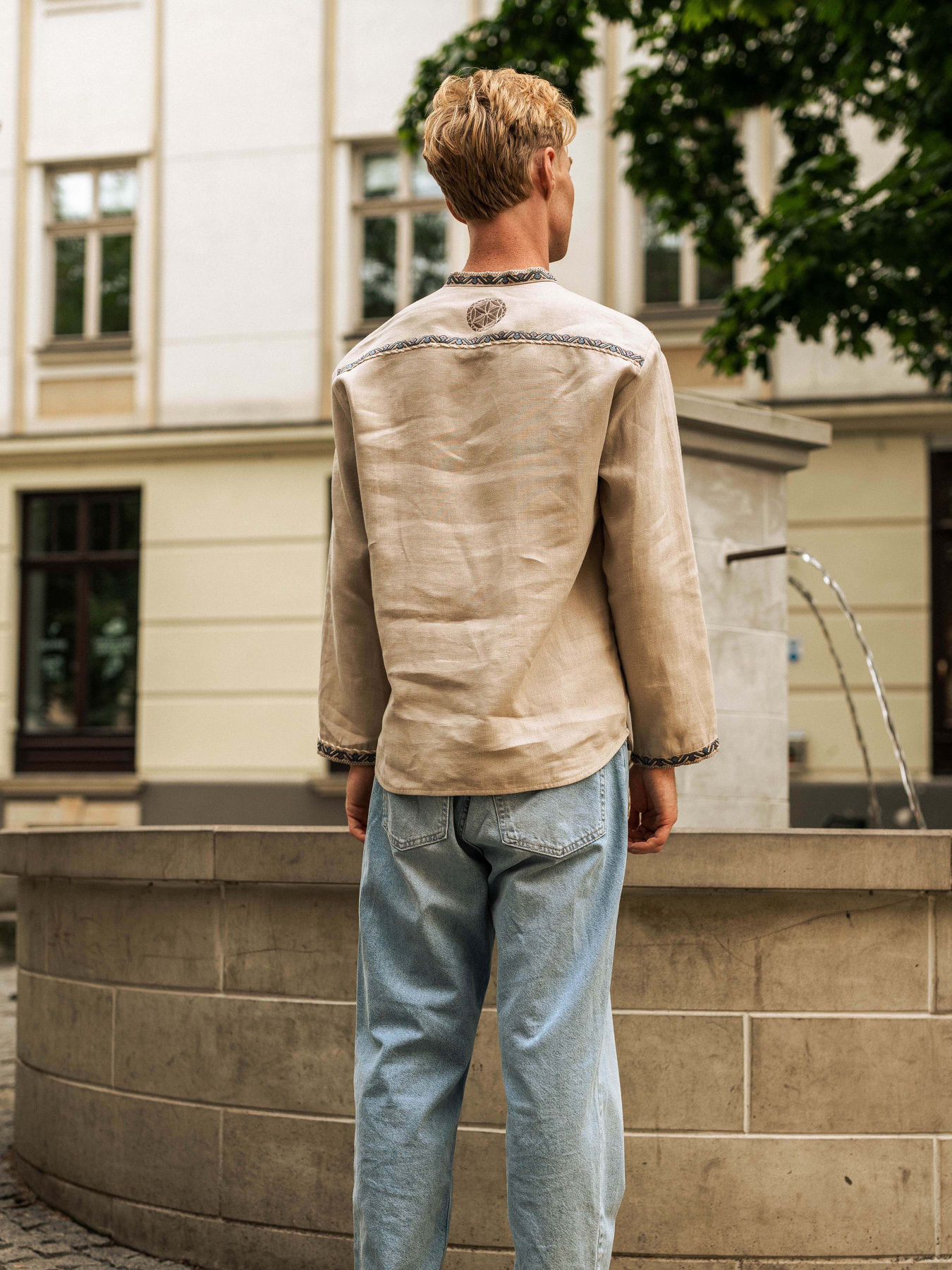 Вышитая рубашка Svarga модель SV-MS00638-1111-10016 Фото