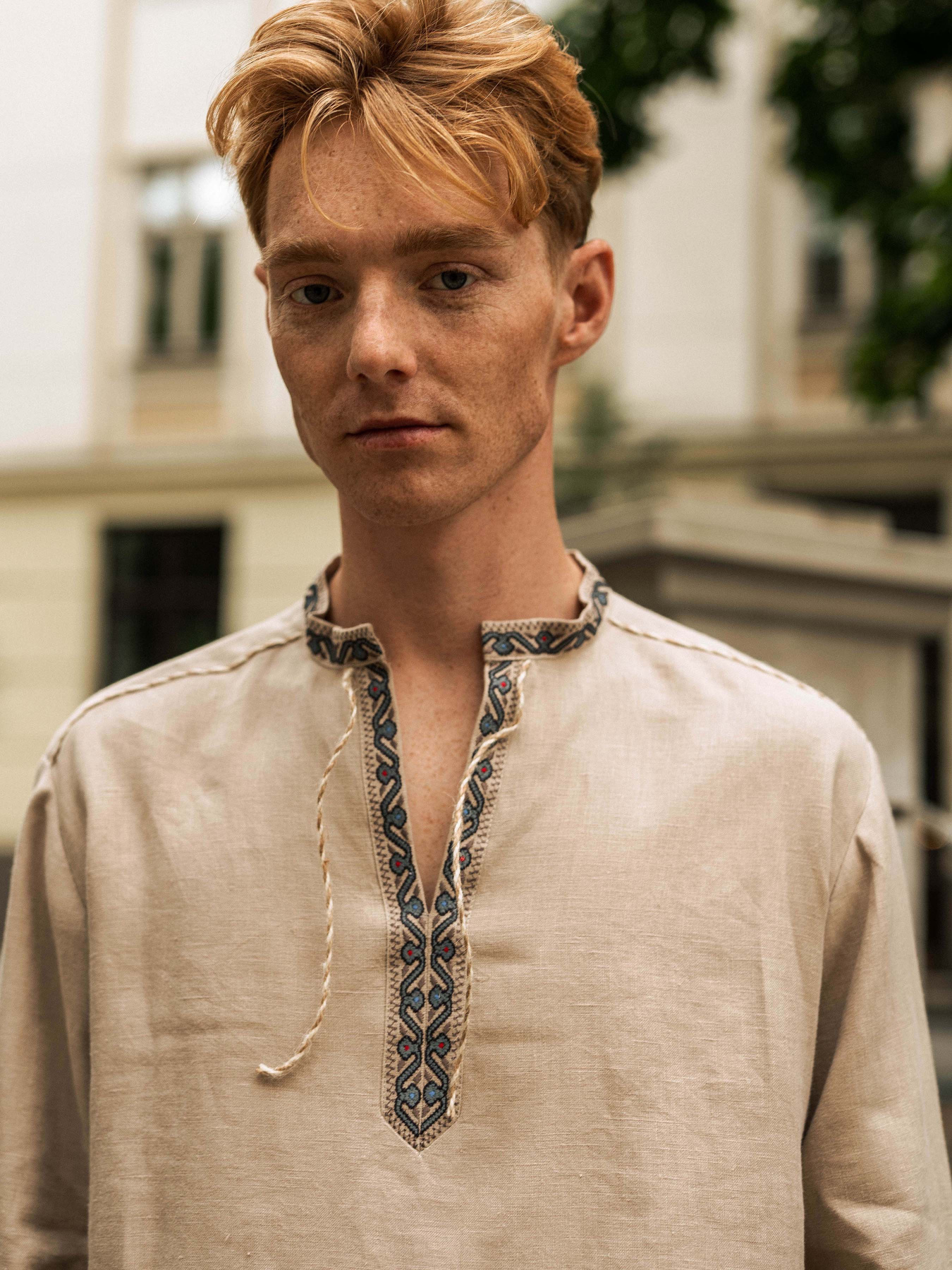 Вышитая рубашка Svarga модель SV-MS00638-1111-10016 Фото