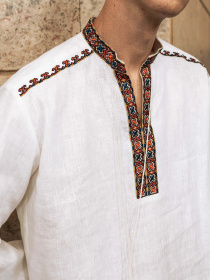 Вышитая рубашка Svarga модель SV-MS00639-1111-10001 Фото