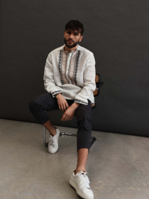 Вышитая рубашка Svarga модель SV-MS00685-1111-10001 Фото