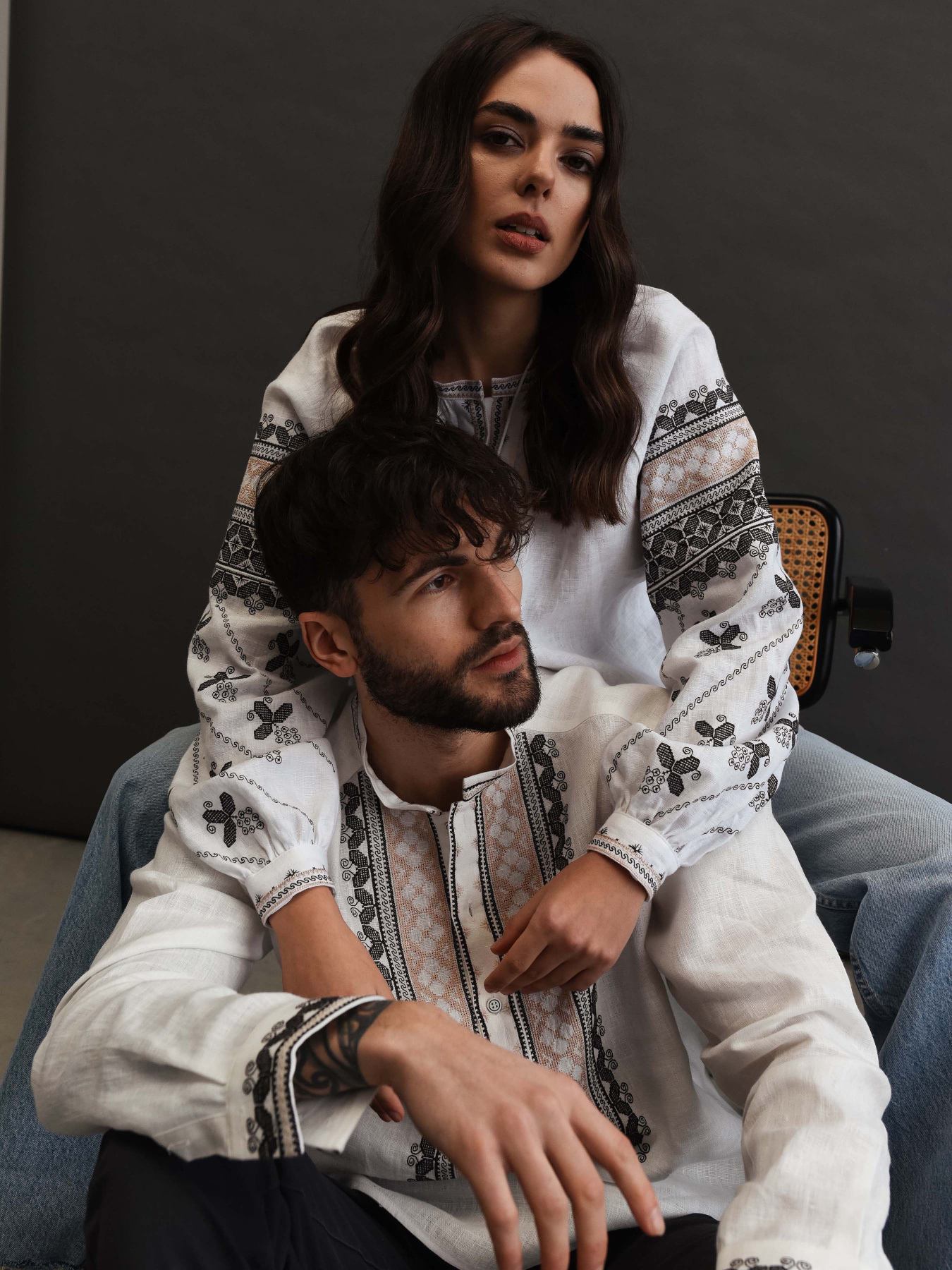 Вышитая рубашка Svarga модель SV-MS00685-1111-10001 Фото