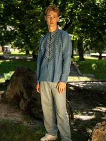 Вышитая рубашка Svarga модель SV-MS00115-1111-10009 Фото