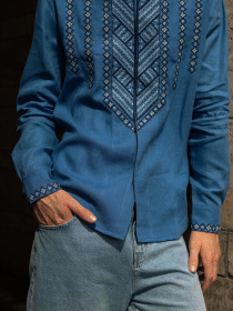 Вышитая рубашка Svarga модель SV-MS00115-1111-10009 Фото