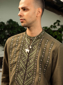 Вышитая рубашка Svarga модель SV-MS00520-1111-10010 Фото