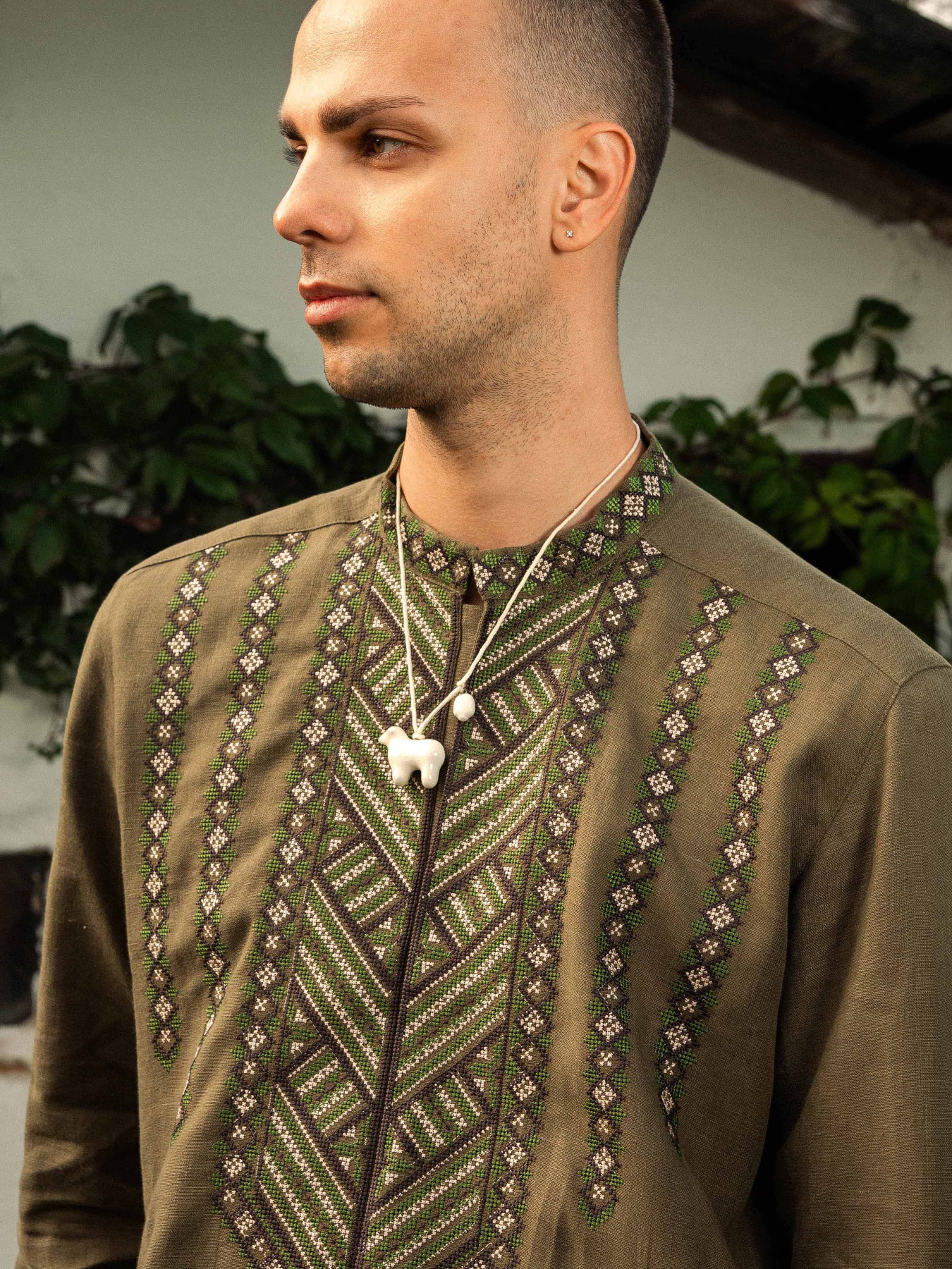 Вышитая рубашка Svarga модель SV-MS00520-1111-10010 Фото