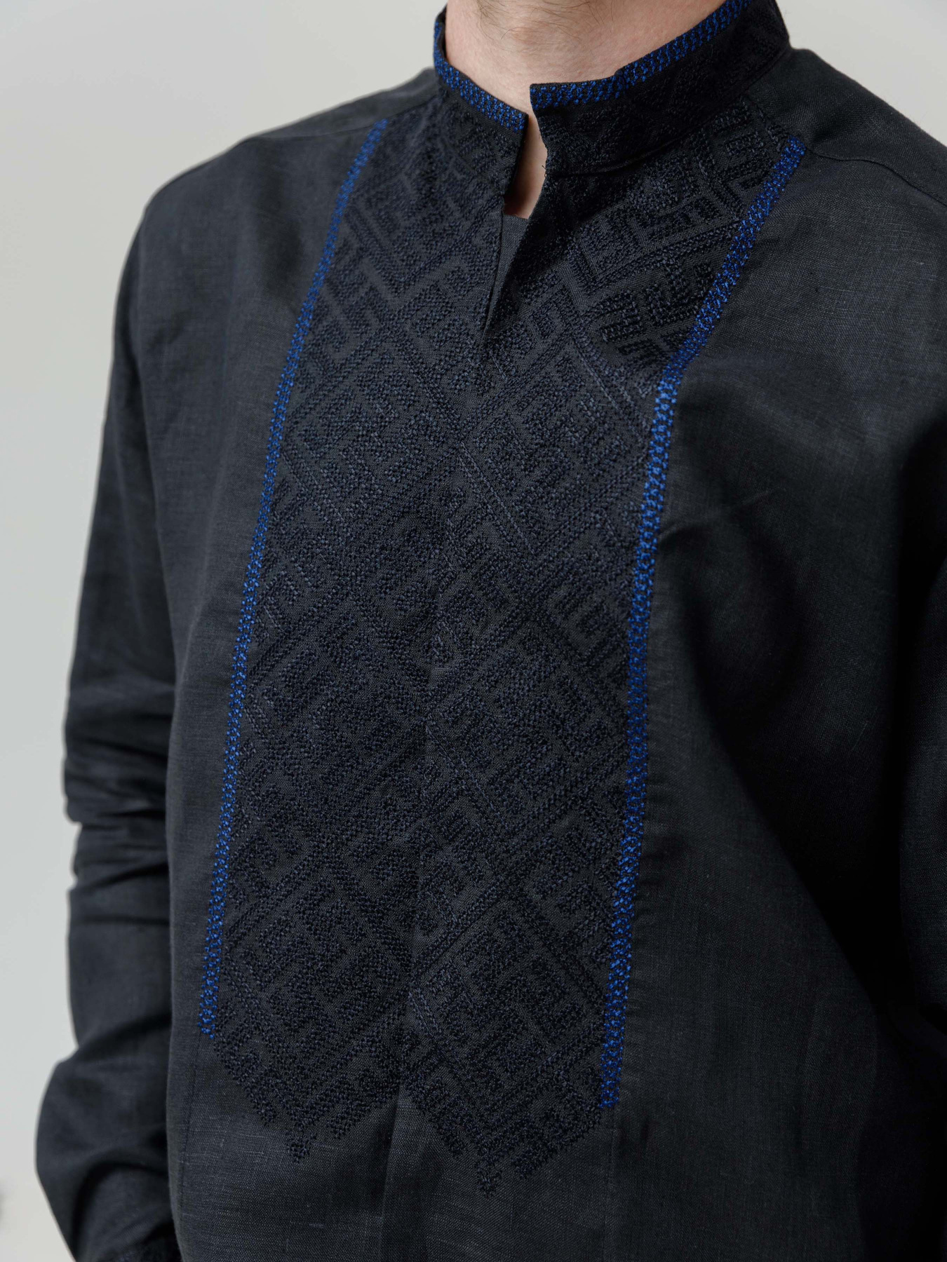 Вышитая рубашка Svarga модель SV-ME00534-0421-01026 Фото