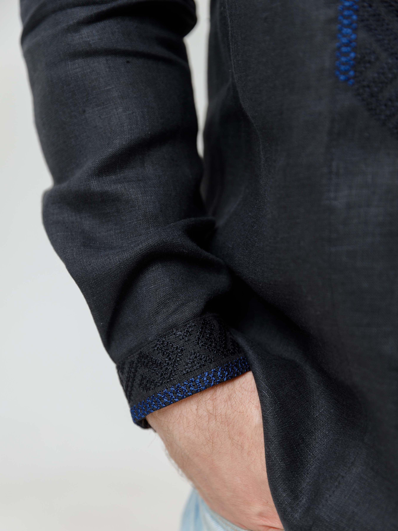 Вышитая рубашка Svarga модель SV-ME00534-0421-01026 Фото