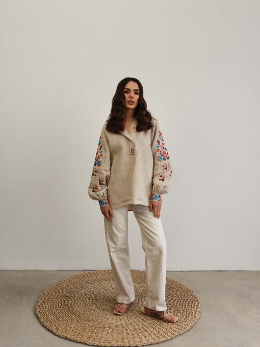 Вышитая рубашка Svarga модель SV-FB00492-1111-10001 Фото