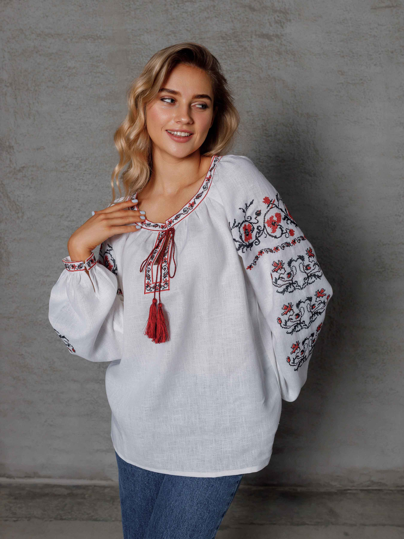 Вышитая рубашка Svarga модель SV-FB00489-1111-10001 Фото