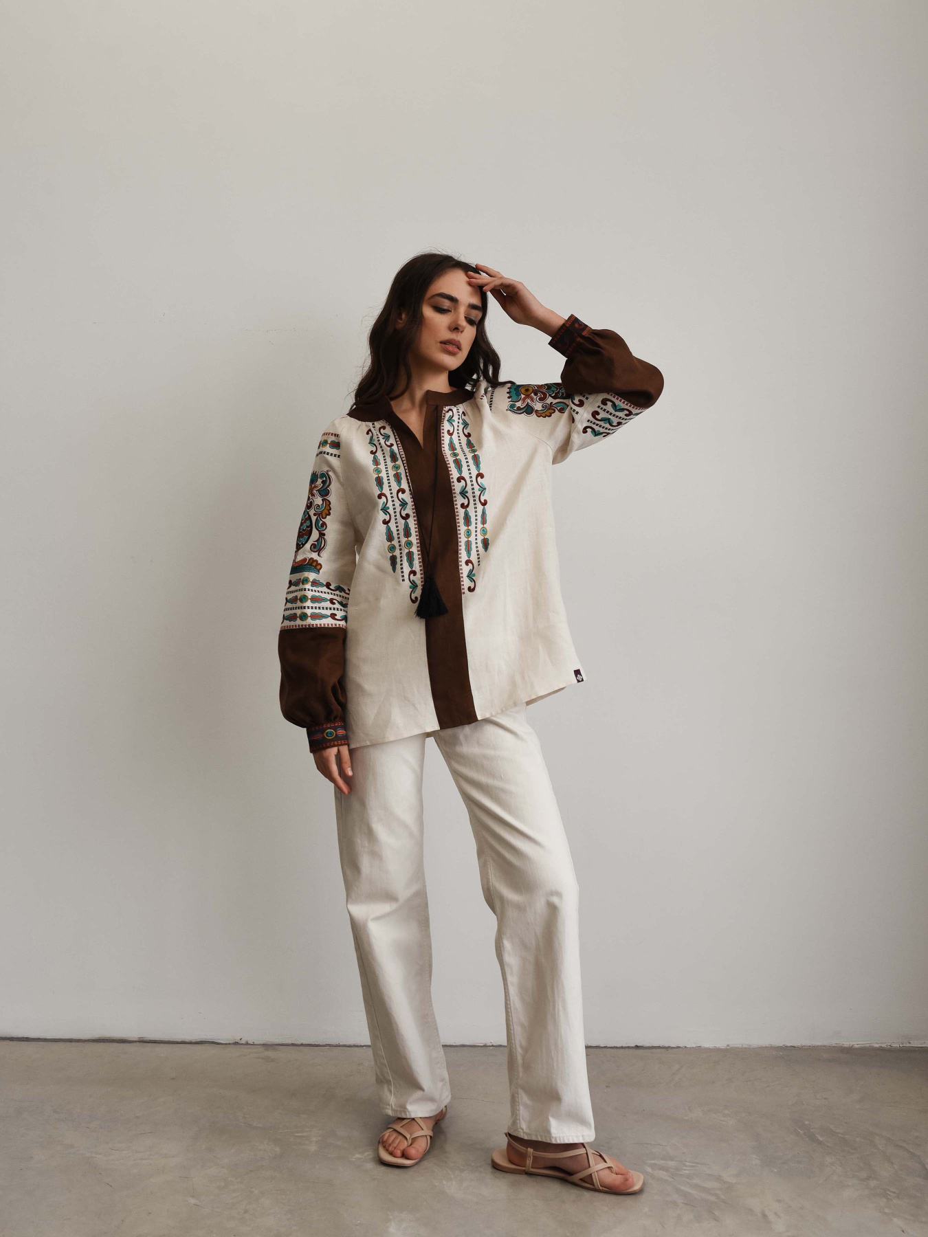 Вышитая рубашка Svarga модель SV-MS00574-1111-10017 Фото