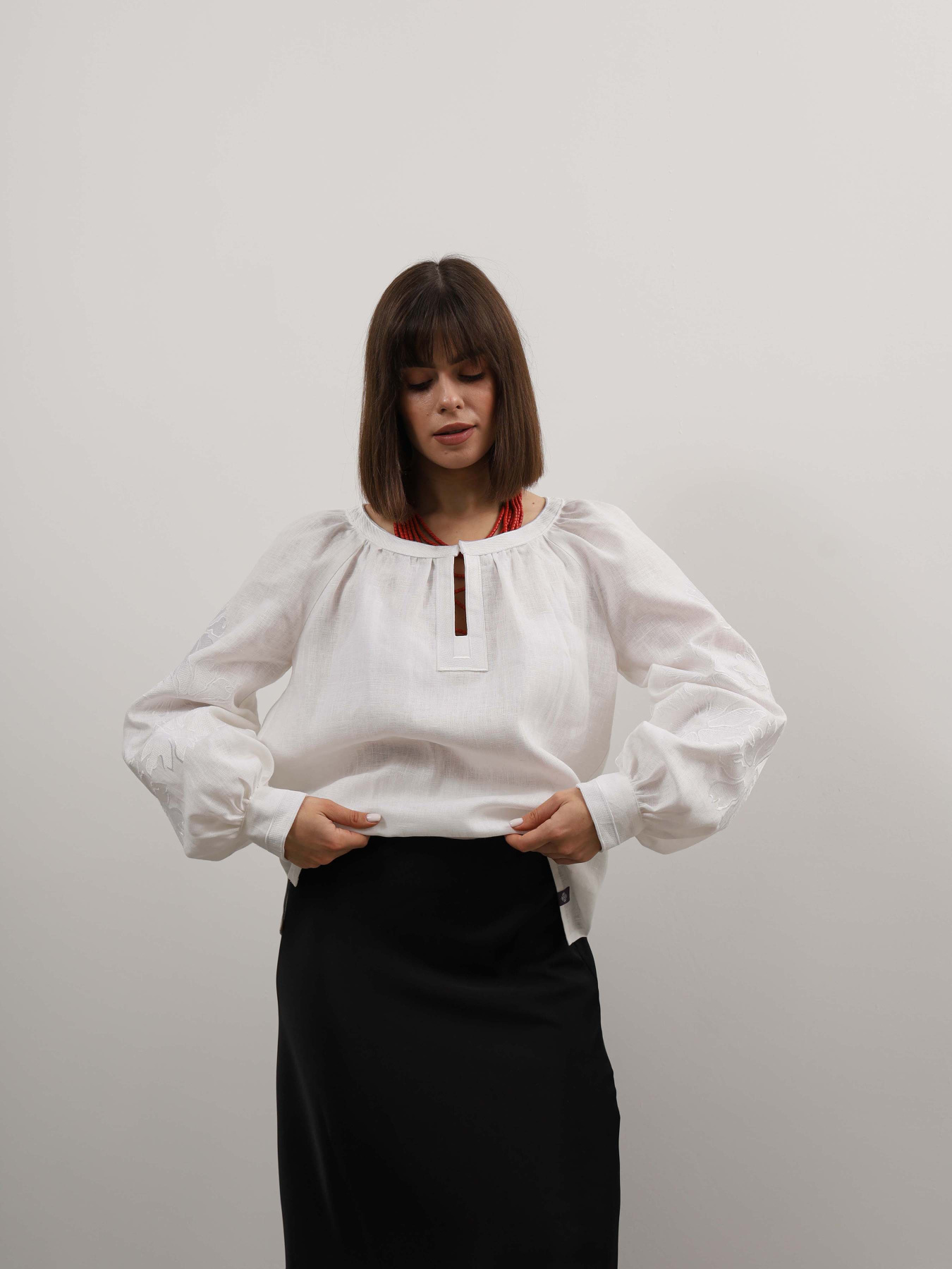 Вышитая рубашка Svarga модель SV-FD00559-1111-10001 Фото