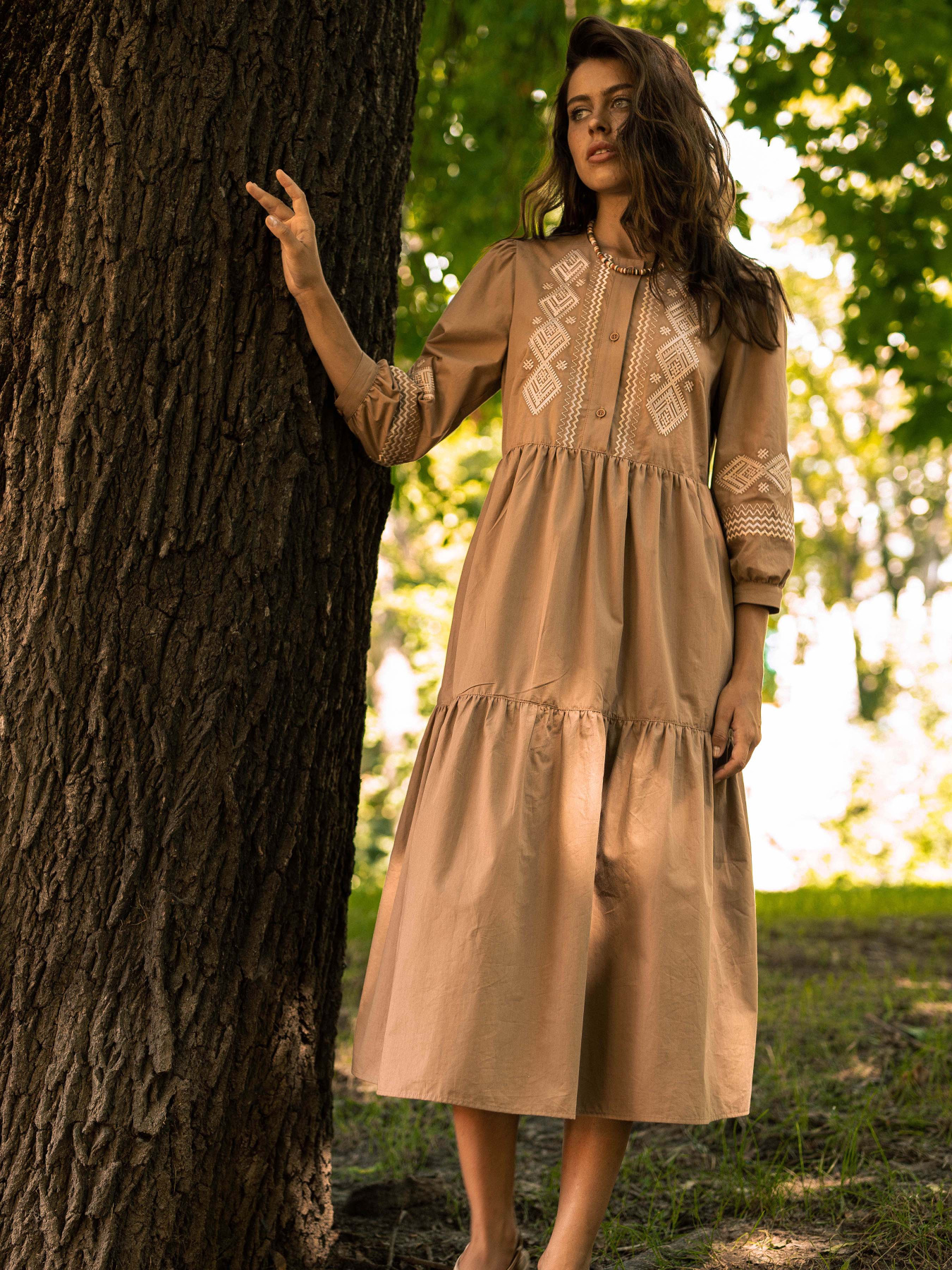 Вышитое платье Svarga модель SV-FD00647-1185-10021 Фото