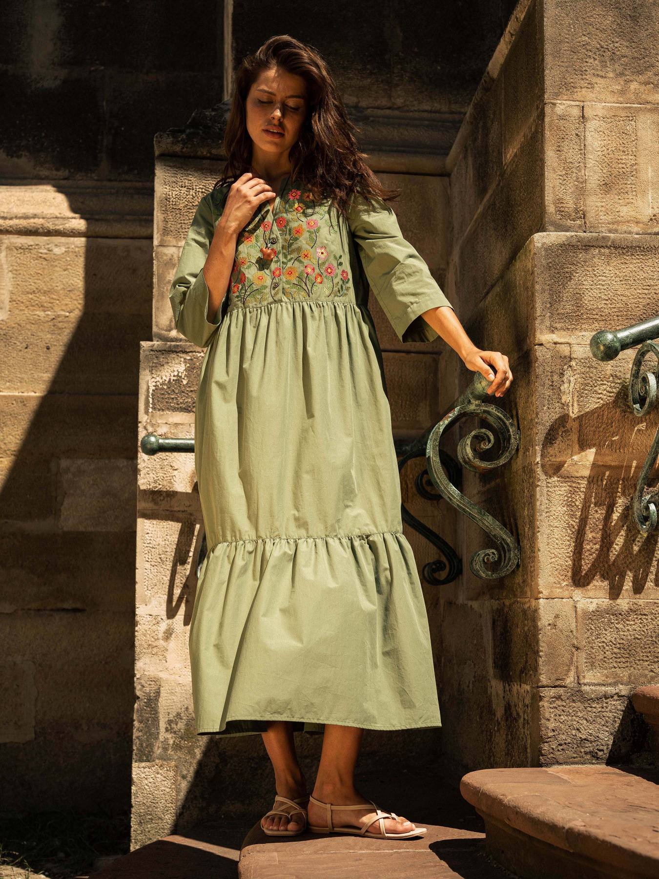 Вышитое платье Svarga модель SV-FD00646-1185-10041 Фото