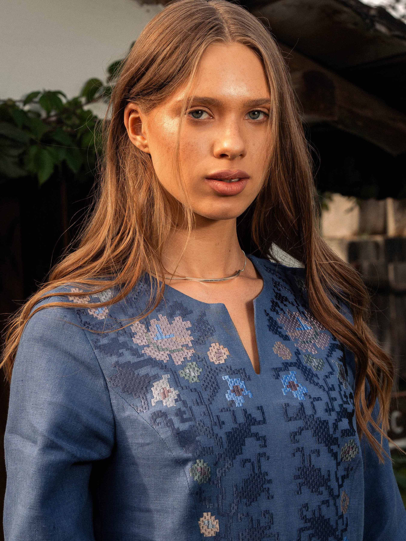 Вышитое платье Svarga модель SV-FD00656-1111-10029 Фото