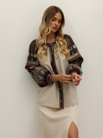 Вышитая рубашка Svarga модель SV-FB00651-1175-10002 Вышитая рубашка Svarga модель SV-FB00651-1175-10002 Фото