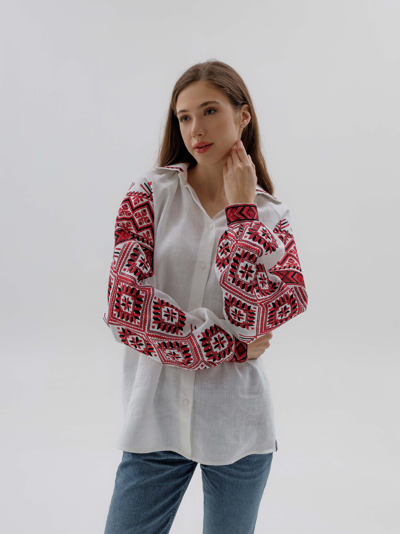 Вышитая рубашка Svarga модель SV-FB00609-1111-10001 Фото