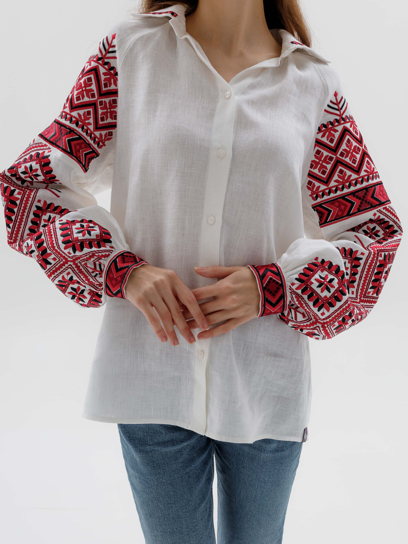 Вышитая рубашка Svarga модель SV-FB00609-1111-10001 Фото