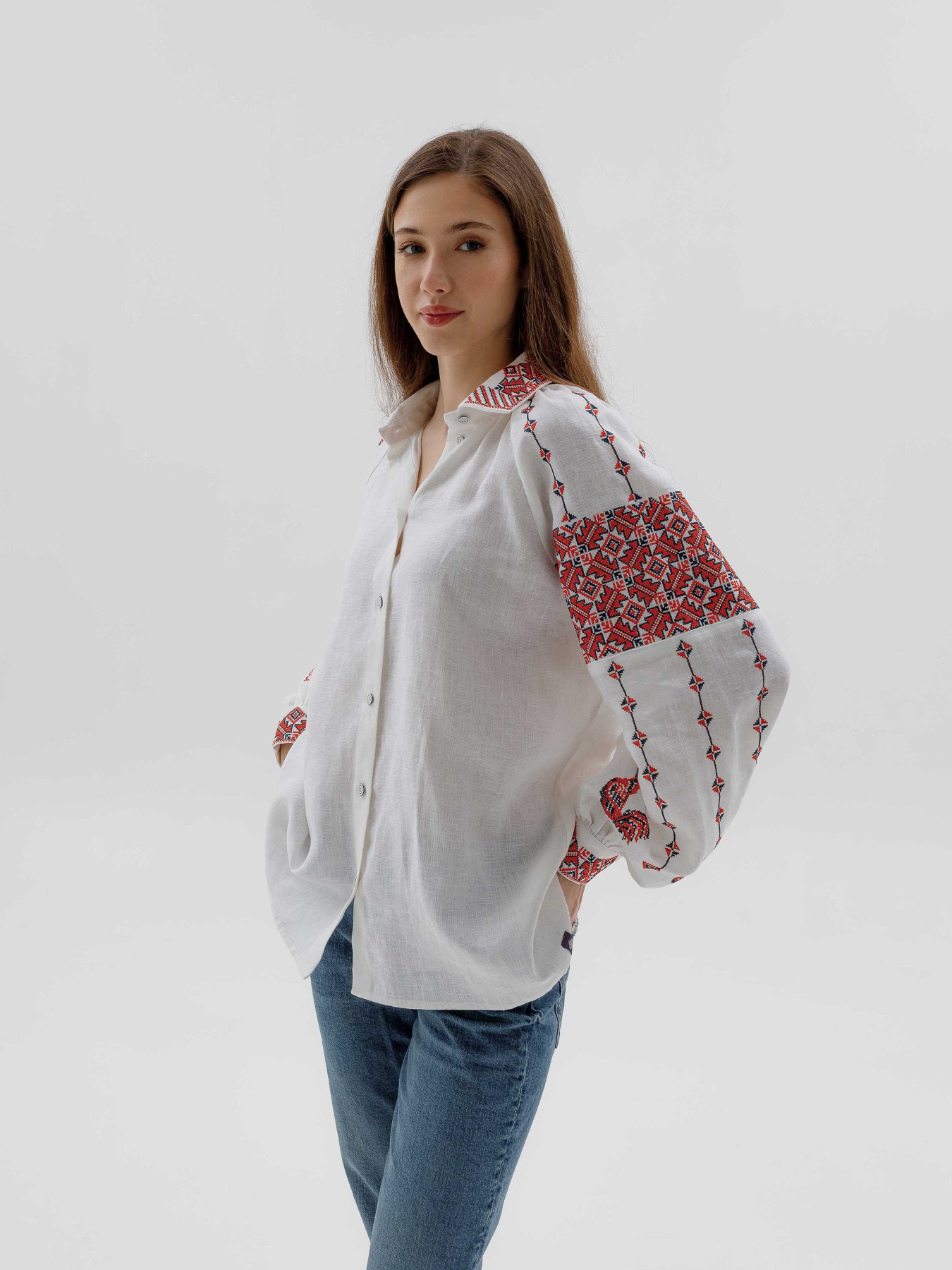 Вишита сорочка Svarga модель SV-FB00613-1111-10001 Фото