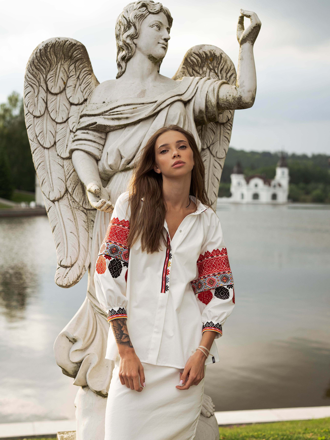 Вышитая рубашка Svarga модель SV-FB00634-1185-10001 Фото