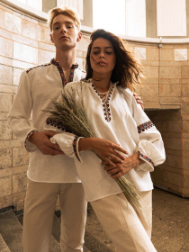 Вышитая рубашка Svarga модель SV-FB00640-1111-10001 Фото