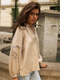 Вышитая рубашка Svarga модель SV-FB00641-1111-10016 Фото