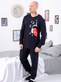 Пижама Носи своє модель 8269-l-serdechka-chornilxno-sinj Фото