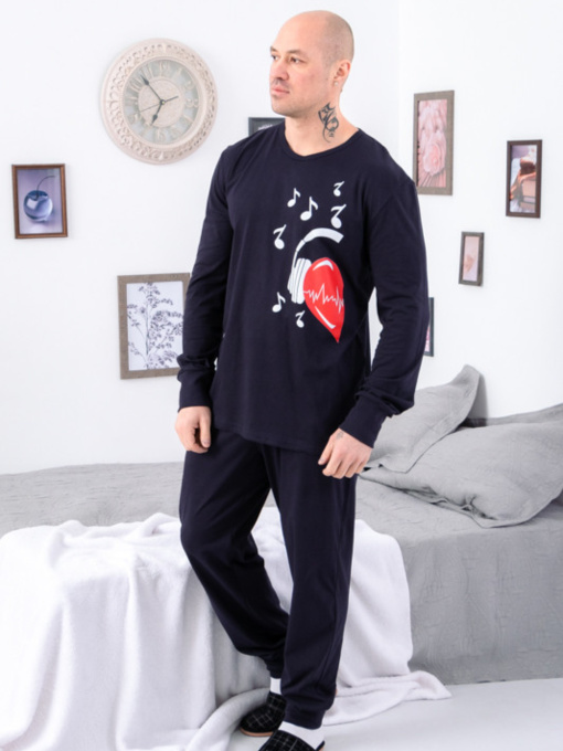 Піжама Носи своє модель 8269-l-serdechka-chornilxno-sinj Фото