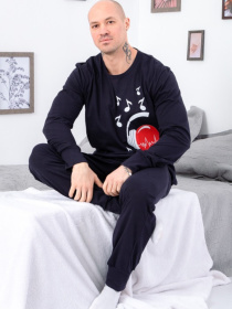 Пижама Носи своє модель 8269-l-serdechka-chornilxno-sinj Фото