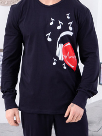 Пижама Носи своє модель 8269-l-serdechka-chornilxno-sinj Фото