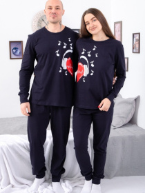 Пижама Носи своє модель 8270-l-serdechka-chornilxno-sinj Пижама Носи своє модель 8270-l-serdechka-chornilxno-sinj Фото