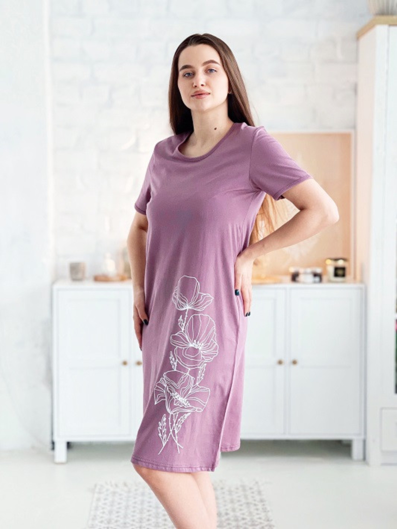 Нічна сорочка Носи своє модель 8178-001-33-1-popelqstij-buzok Фото