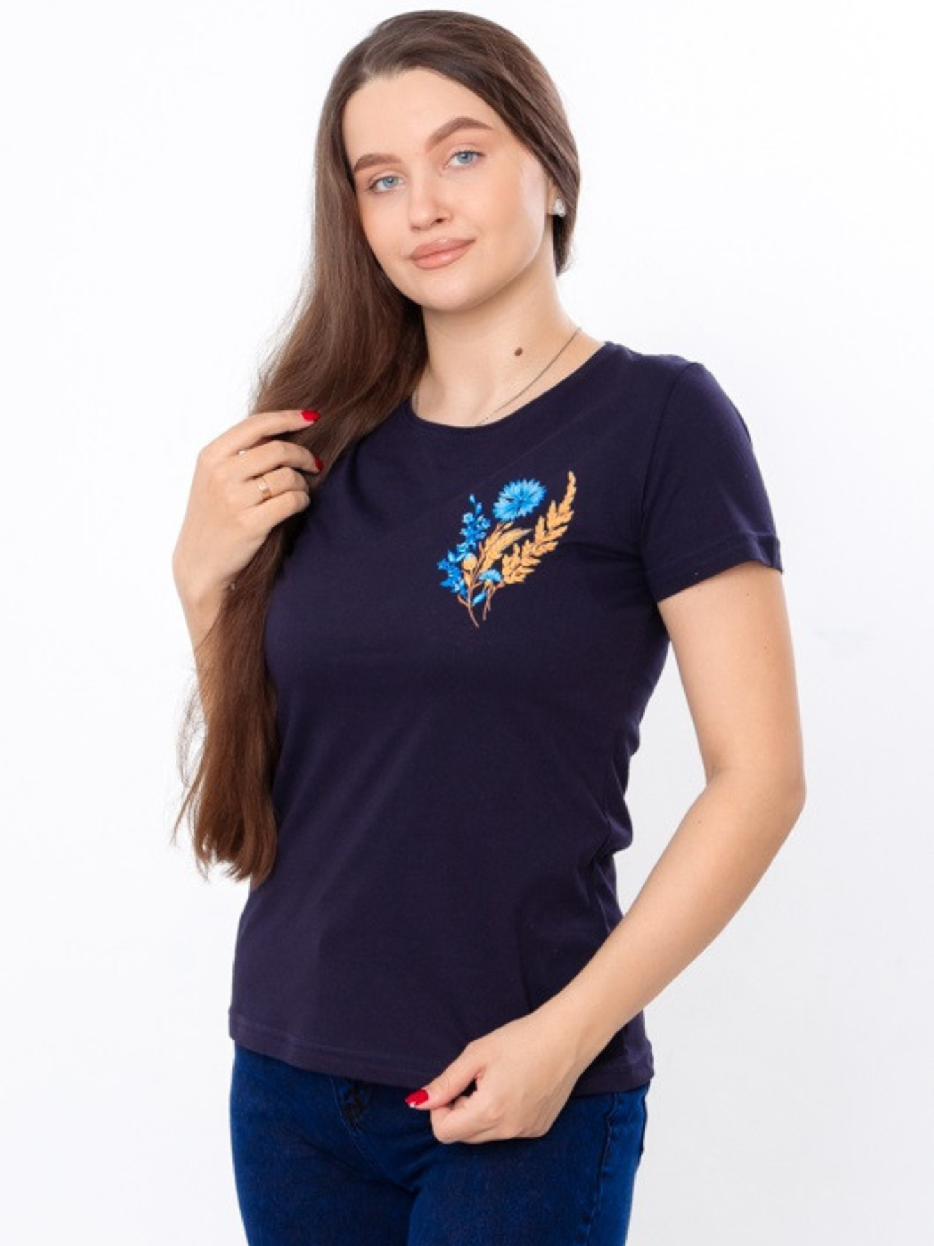 Футболка Носи своє модель 8188-001-33-voloshka-chornilxno-sinj Фото