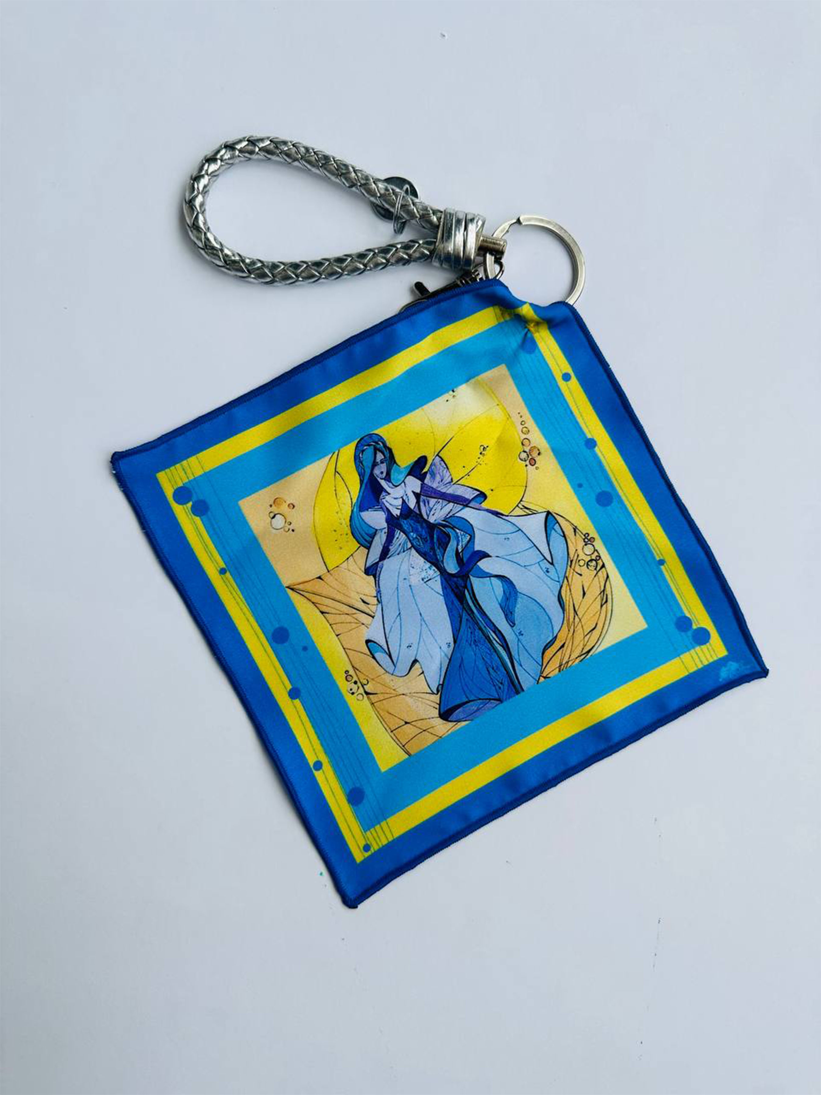 MyScarf Брелок (brelok_2161) Унісекс, колір - Синьо-жовтий, матеріал - Тканина/шкіра натуральна MyScarf - купити в Україні