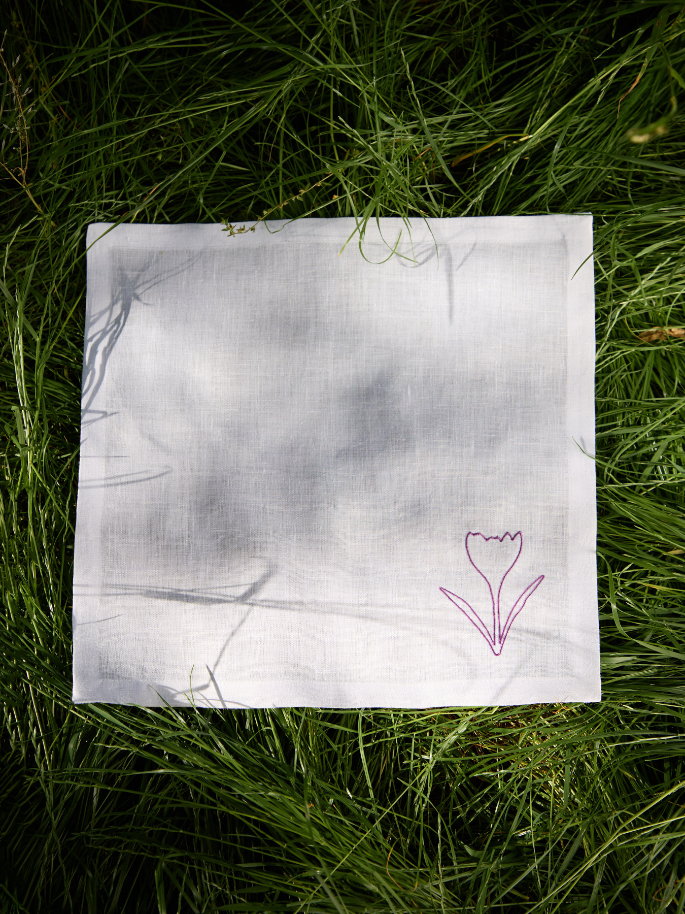 Набір з 2-х столових серветок з льону з машинною вишивкою "Шафран Гейфелів" GNIZDO модель LTNMESHFUC-002 Набір з 2-х столових серветок з льону з машинною вишивкою "Шафран Гейфелів" GNIZDO модель LTNMESHFUC-002 Фото