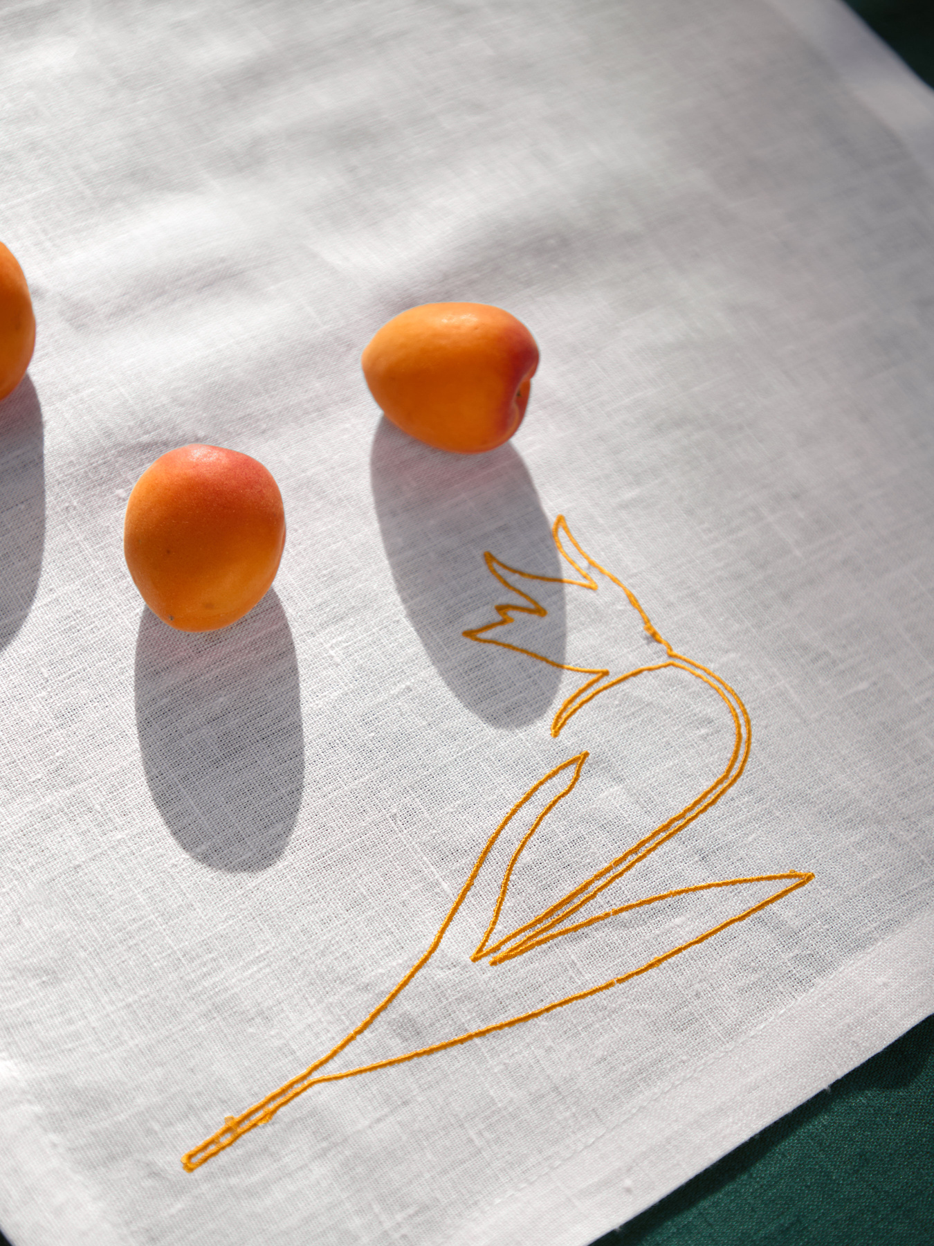 Набір з 2-х столових серветок з льону з машинною вишивкою "Тюльпан скіфський" GNIZDO Модель LTNMESTFUC-002 Фото