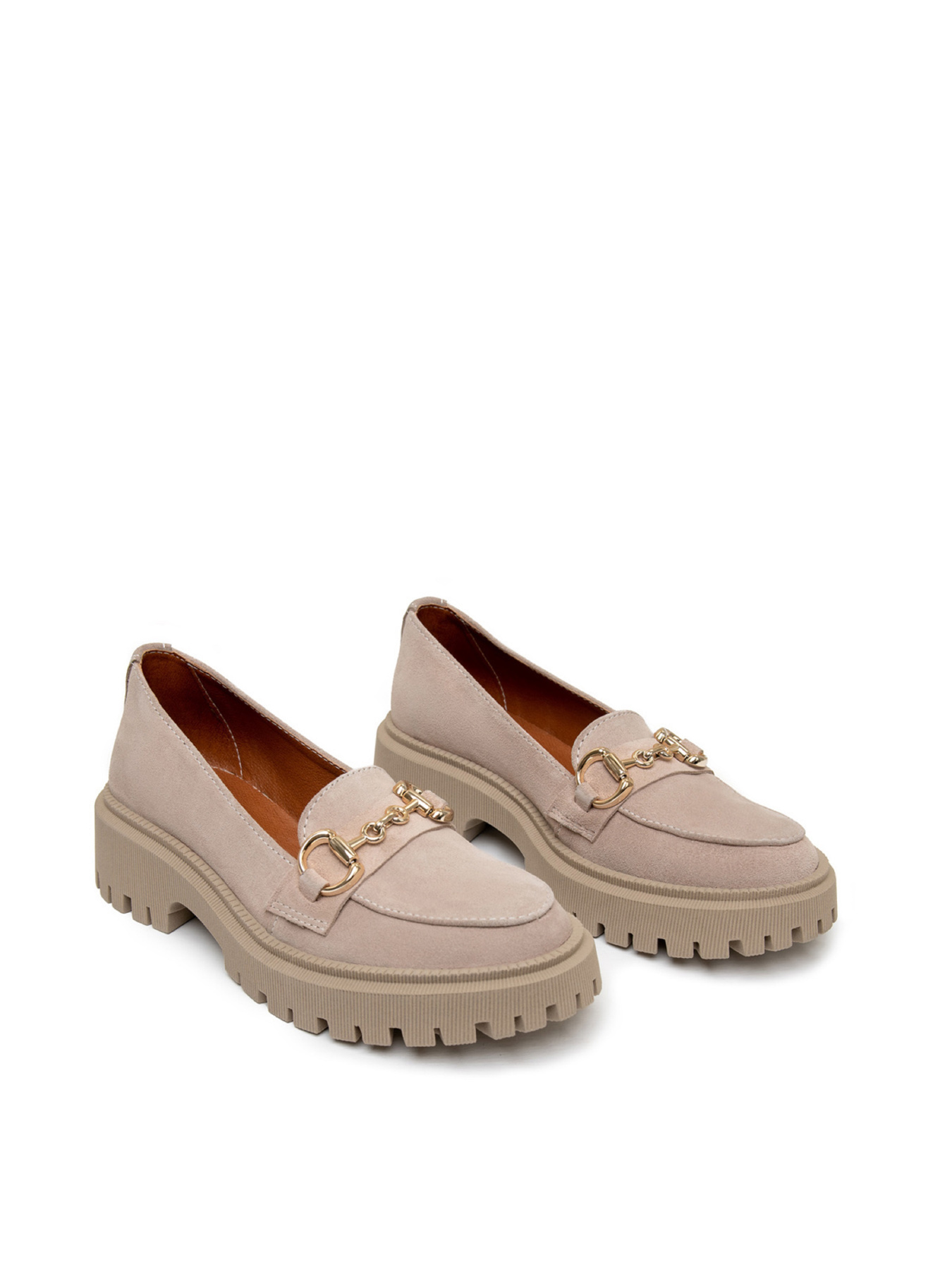 Лоферы ISSA Plus модель OB2-179_бежевый Фото