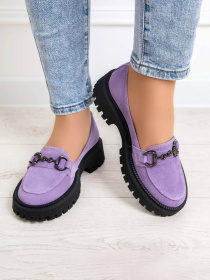 Лоферы ISSA Plus модель OB2-179_сиреневый Фото