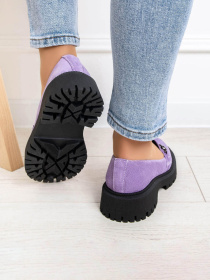 Лоферы ISSA Plus модель OB2-179_сиреневый Фото