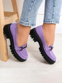 Лоферы ISSA Plus модель OB2-179_сиреневый Лоферы ISSA Plus модель OB2-179_сиреневый Фото