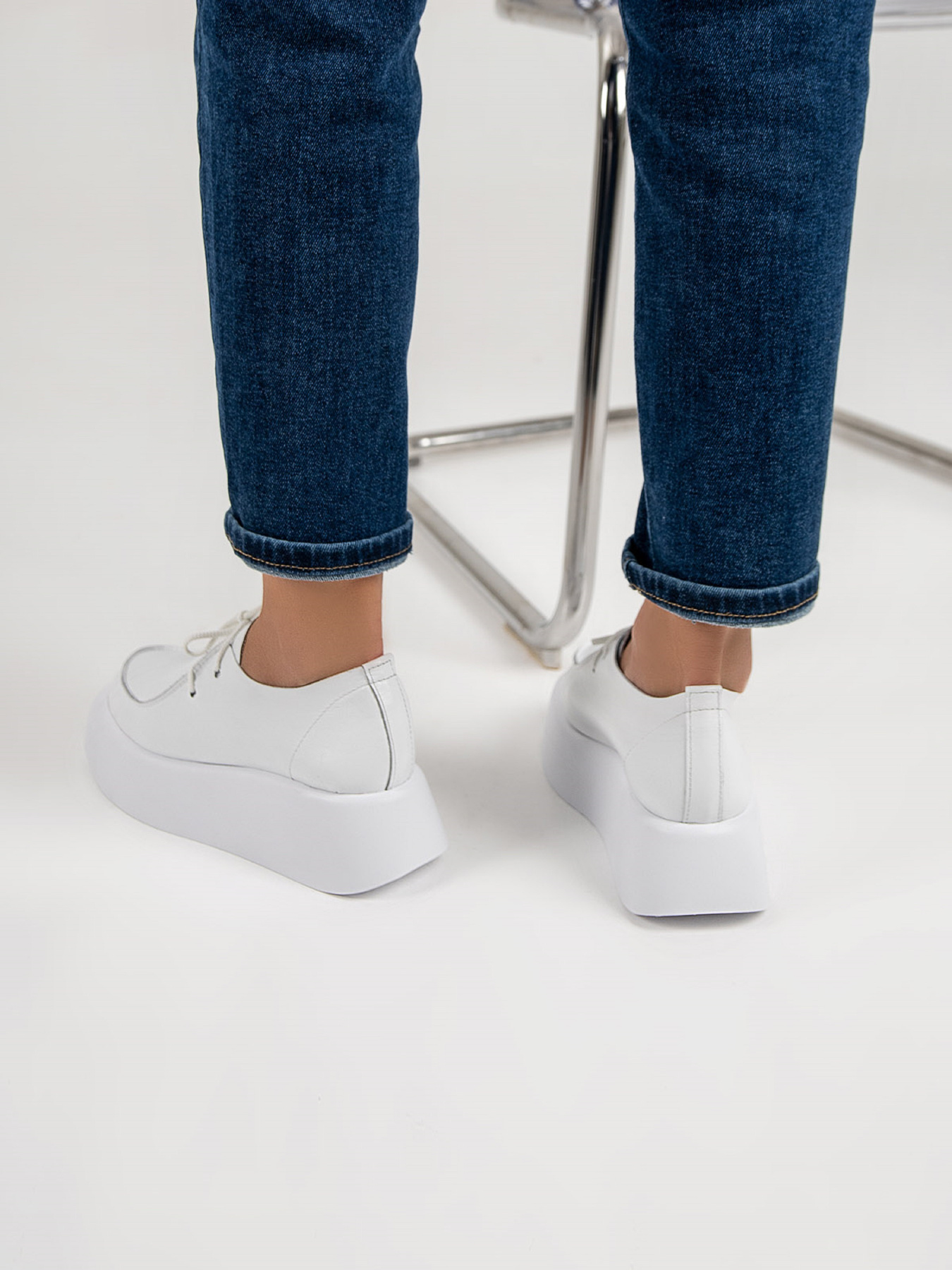 Лоферы ISSA Plus модель OB2-406_белый Лоферы ISSA Plus модель OB2-406_белый Фото