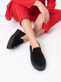 Лоферы ISSA Plus модель OB2-405_черный Фото